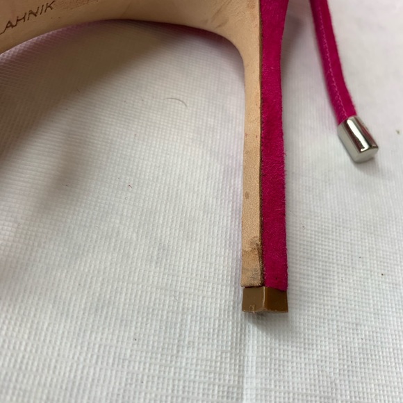 Manolo Blahnik ankle strap suede sandals size 38.5 - Picture 5 of 9